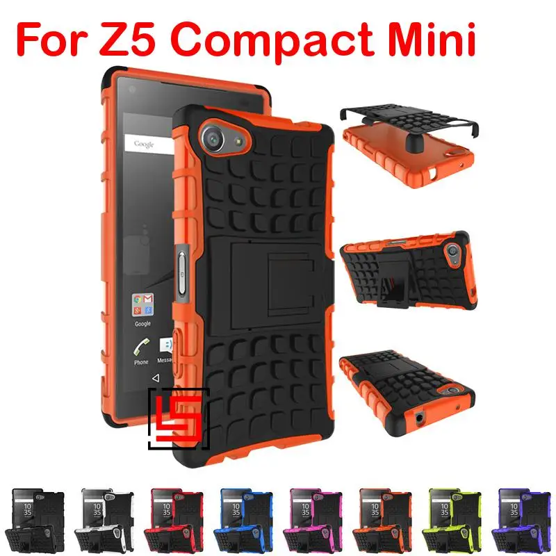 Armor Rugged Hybrid Hard PC TPU Rubber ShockProof Phone Case kryty fundas Cover Cove For Sony Xperia Xpera Z5 Z 5 Compact Mini | Мобильные