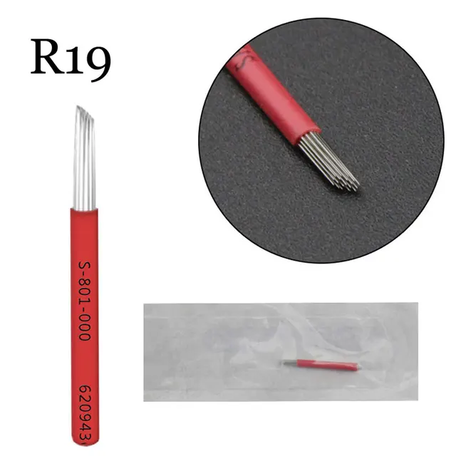 10pcs Permanent Makeup Eyebrow Tattoo Needle19 Bevel Round Microblading Needle 3D Eyebrow Embroidery 19 Fog Round Needle 10pcs Permanent Makeup Eyebrow Tattoo Needle19 Bevel Round Microblading Needle 3D Eyebrow Embroidery 19 Fog Round Needle