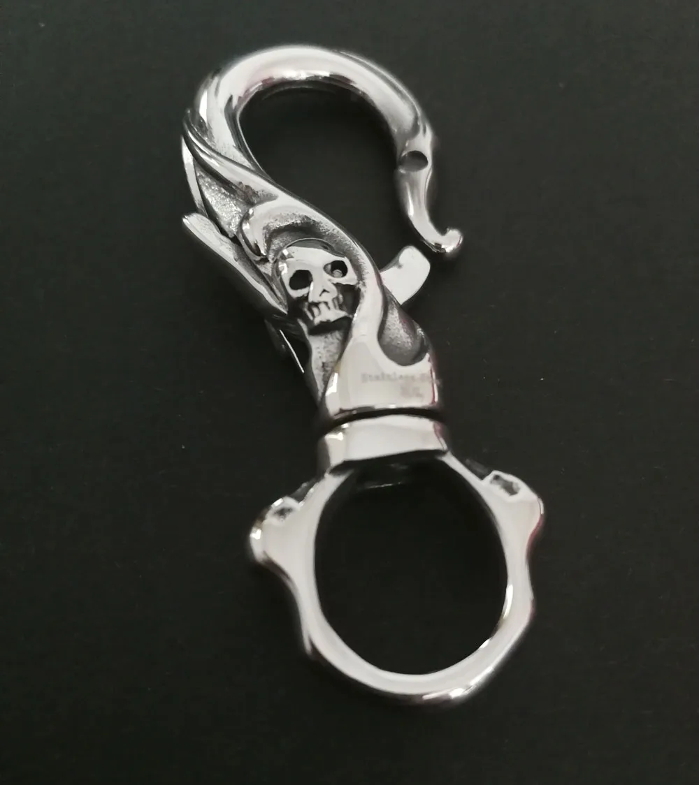 

Stainless steel key chain for the Motorcycle Biker key chain buckle Vest Clothing of Skull keychain hooker Accessories