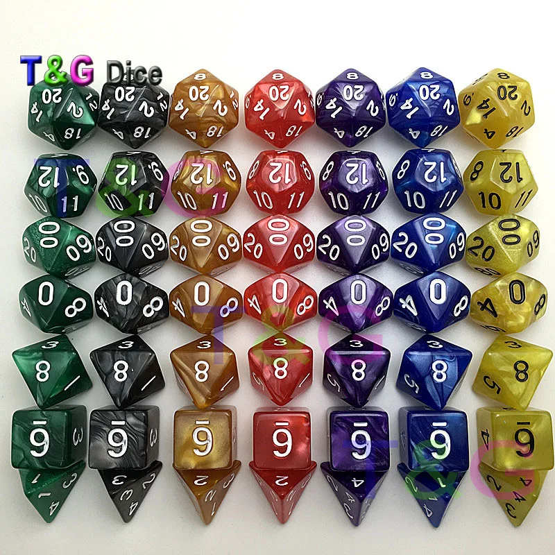 Buy 49pcs/bag High Quality Multi Sided Dice With