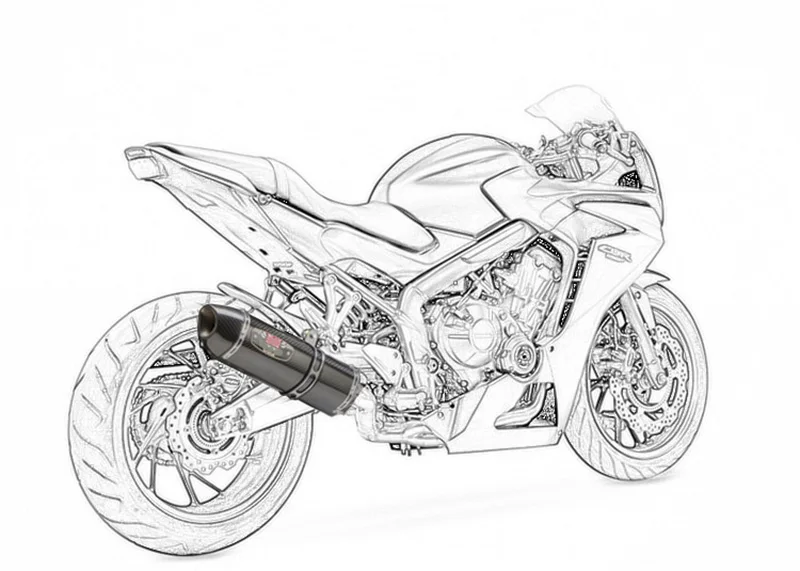 51mm Universal de Escape de la motocicleta Yoshimura de fibra de carbono silenciador de Escape Moto para R1 cbr650 1000 cbR650f zx6r GSXR K7 k8