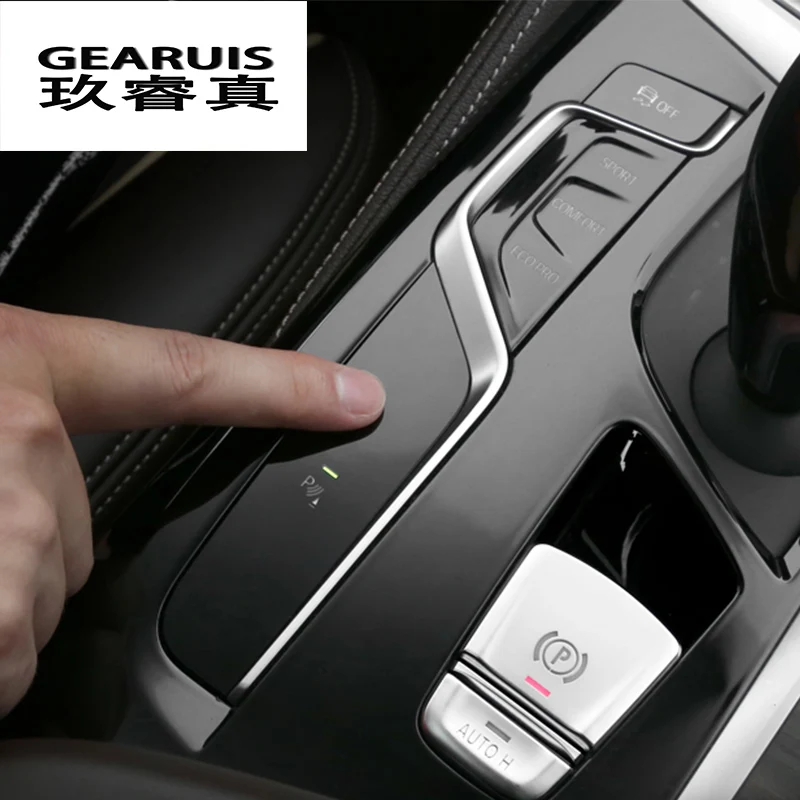 

Car Styling Gear Shift Box Sequins Cover Trim interior Stall decorative strip sticker for BMW 5 series G30 G38 Auto Accessories