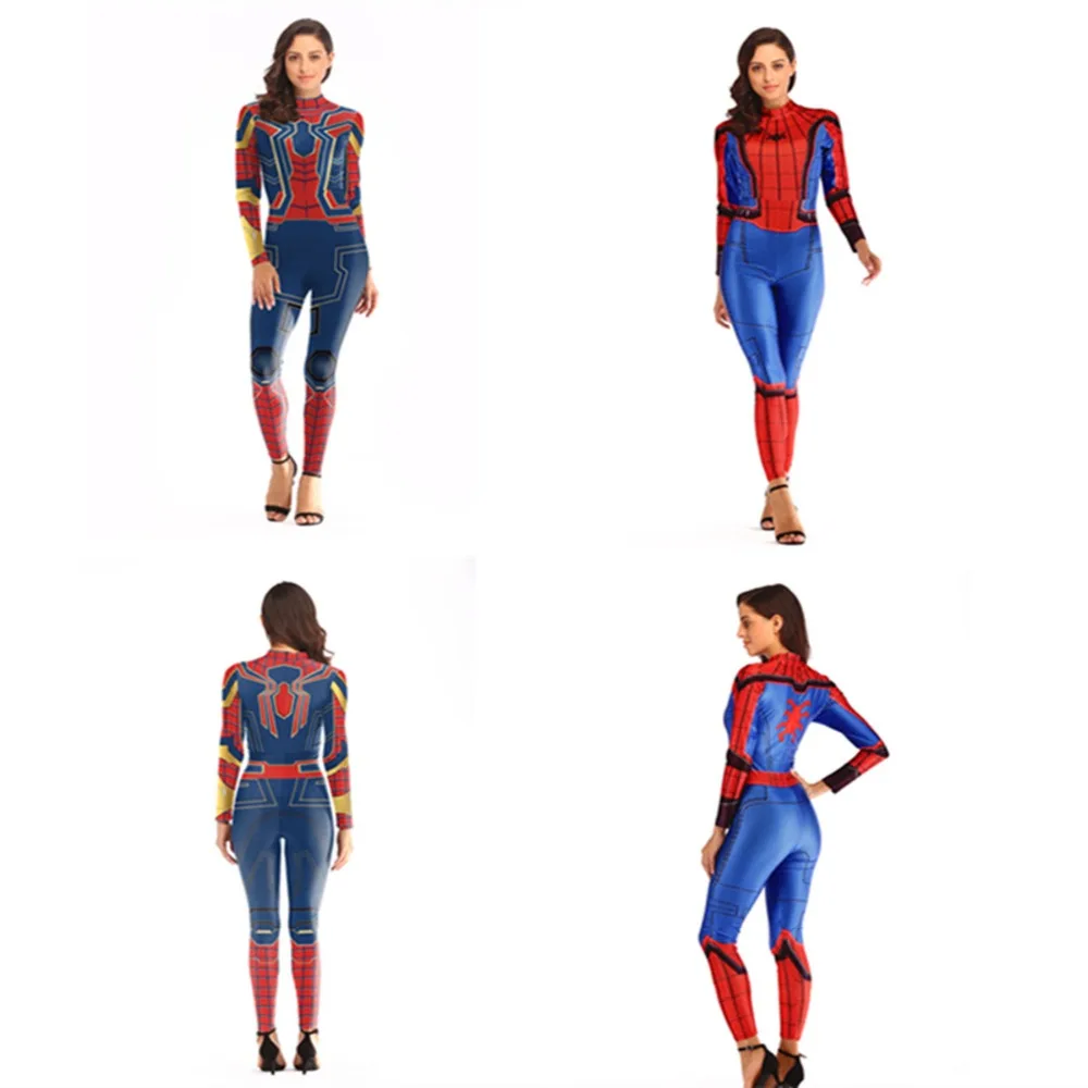 

Movie Avengers Endgame Advanced Tech Captain Marvel Cosplay Costumes Iron Man Zentai Suit woman Spider-Man Jumpsuits Costumes