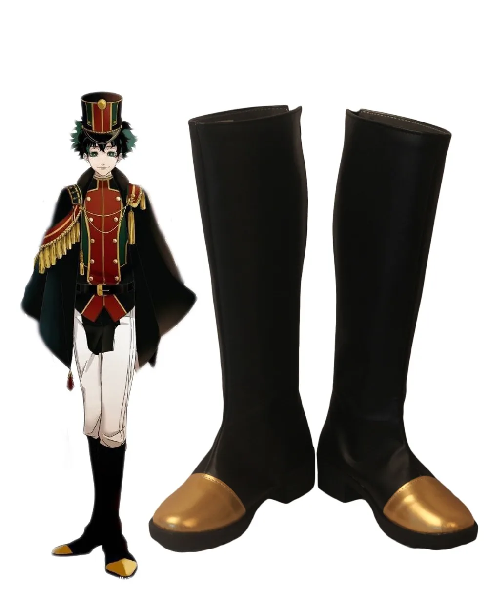 

Boku no Hero Academia Izuku Midoriya Shoes Cosplay My Hero Academia Deku Izuku Midoriya Military Cosplay Boots Black Shoes