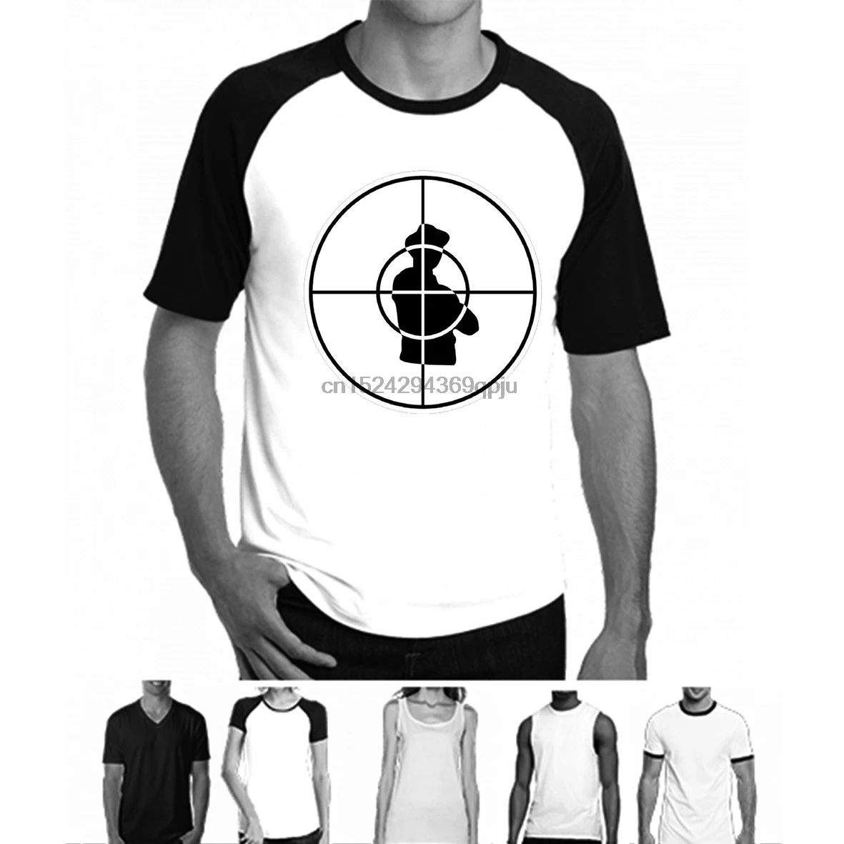 

Newestmen's fashion Mens White Public Enemy Image Design T-Shirt Cotton t shirt slogans Customized shirts for mens