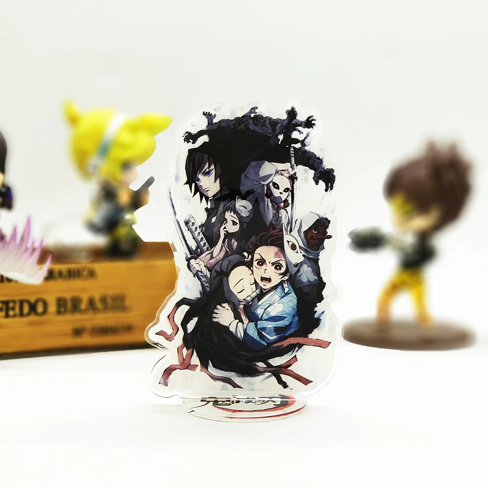 

Demon Slayer Kimetsu No Yaiba Tanjirou Nezuko Acrylic Stand Action Figure Model Plate Holder Cake Topper Anime Brinquedos