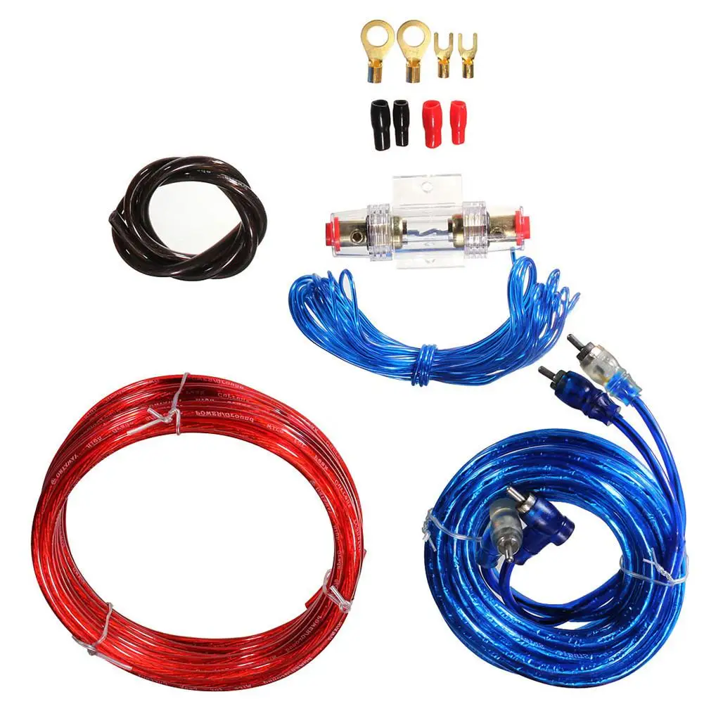 Купить Супер Соотношение цены 10 Awg Универсальный Автомобильный Полный усилитель подключение Комплект Калибр для динамики Subwoofer Kit