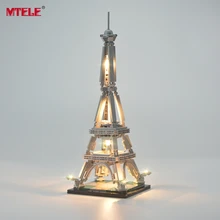 MTELE светодиодный светильник комплект для Архитектура с принтом "Эйфелева башня" светильник набор совместим с 21019(не включает в себя модель
