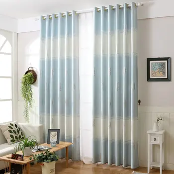 

Curtains for Living Room Fresh Pastoral Style Double Color Double Streamer Dandelion Hot Silver Shading