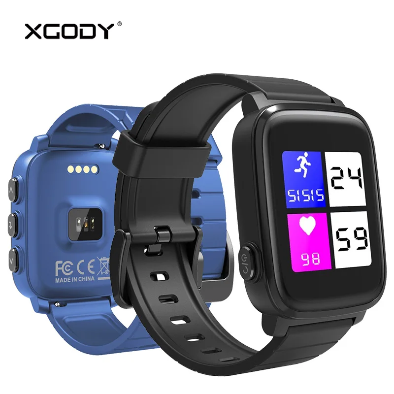 

Original XGODY SMA-Q2 3ATM Waterproof Sport Smart Bracelet Fitness Tracker Pedometer Heart Rate Monitor GPS Smartband Watch Men