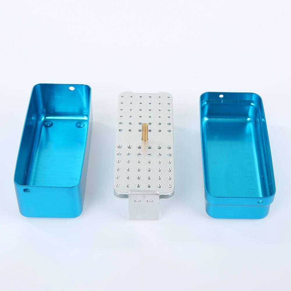 72 Holes Dental Disinfection Burs Holder Block Stand Autoclavable Sterilizer Box Dentist Lab Equipment Dentist Teeth Whitening