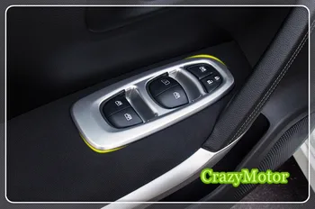 

Inner Car window button control panel cover trim accessories For Renault Kadjar 2015 2016 2017 car styling