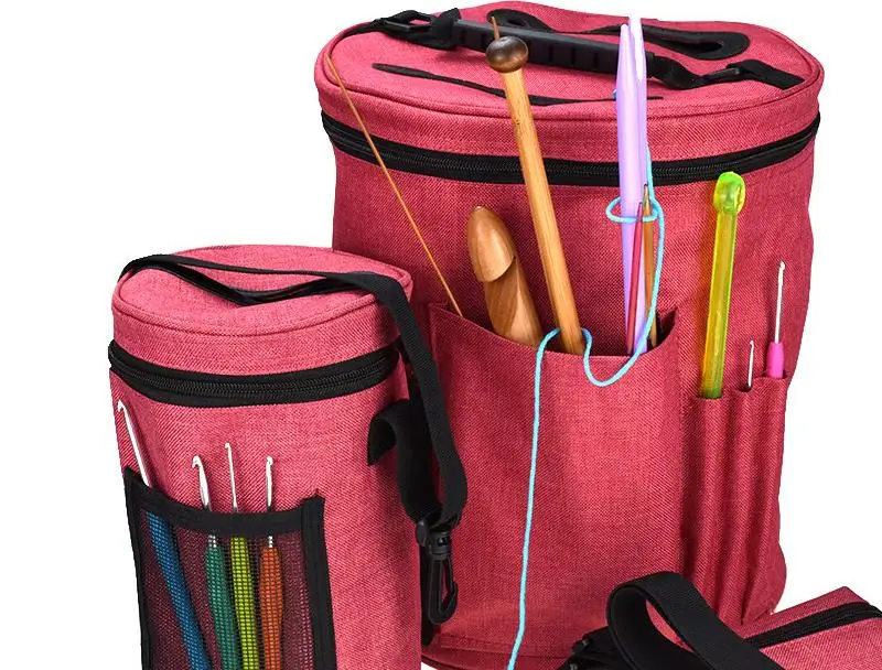 Needlework Storage Knitting Bag Yarn Tote Organizer Storage Bags