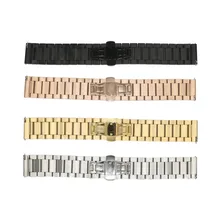 Relógio de substituição ot03 solid-links watch strap banda pulseira de aço inoxidável para casio 16/20/22mm pulseira