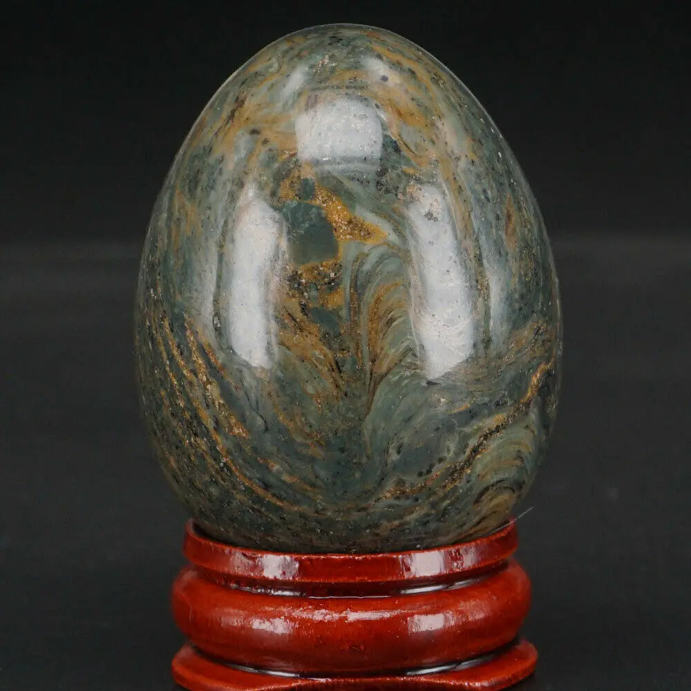 Природный драгоценный камень кристалл рейки лечебная Сфера Йони массаж яйцо коллекция домашнего декора - Цвет: Stromatolite Jasper