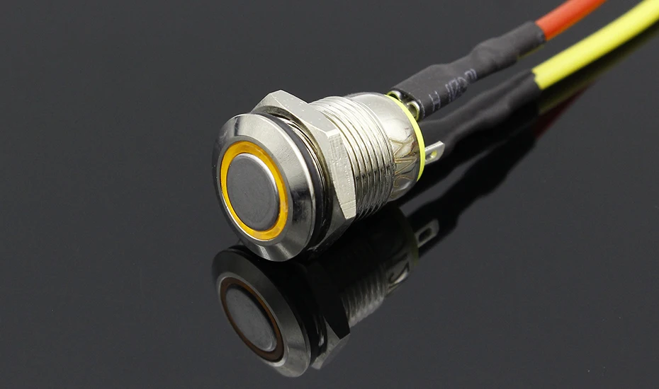 Interrupteur Bouton Poussoir LED 16mm - Momentané Ou Auto-bloquant, 12V/24V/220V AC/DC