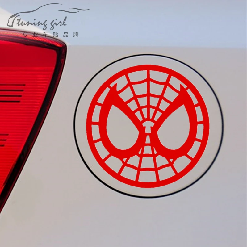 Car Stickers Spider Man Avengers SHIELD Cartoon Funny Creative Decals Fuel Tank Cap Auto Tuning