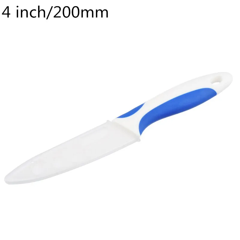 4 inch blue Hoomall 3/4/5 дюймов белый красочной ручкой Керамика нож для очистки овощей Кухня ножи Пособия по кулинарии инструмент Керамика Ножи высокое качество - Цвет: 4 inch blue