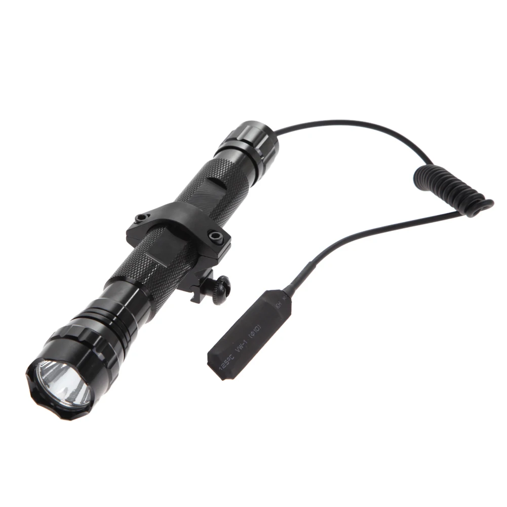 

T6 Tactical Gun LED Flashlight Torch Highlight Switch Mount Light +Rifle Mount Gun+Remote Switch Flashlight Torch Outdoor Lamp