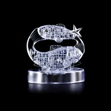 3D кристаллическая головоломка, полупрозрачная DIY 3D головоломка, детские игрушки, прекрасный подарок, рыба, кристаллическая головоломка, специальные развивающие игрушки