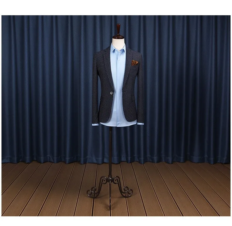 Мужской клетчатый Повседневный брендовый Блейзер Модный корейский дизайн мужской костюм тонкий популярный высококачественный 2XL плюс размер