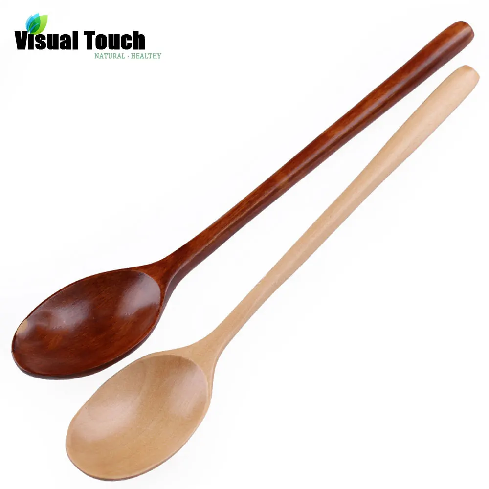 

Visual Touch Dark/Light Wood Handmade Wooden Spoon Cooking Utensil Coffee Tea Mixing Spoons Breakfast Lunch Dinner Rice Flatware