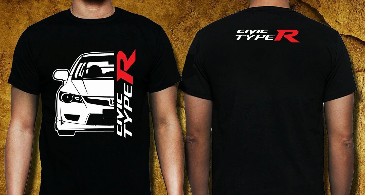 2018 Summer O Neck Men'S Brand Clothing Cotton Japanese Car Civic Fd