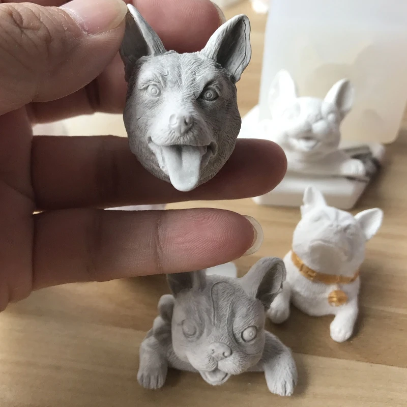 Силиконовая форма 3D формы для ароматического воска собак ароматических камней