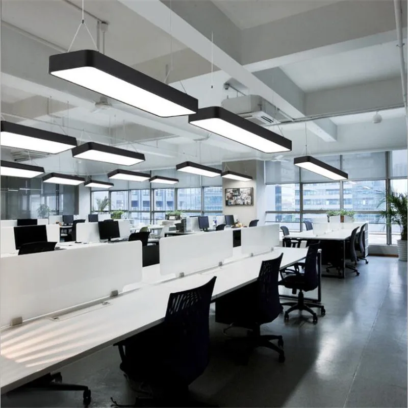 

LED office pendant lamp rectangular lamp fixture creative modern minimalist studio rectangular pendant light
