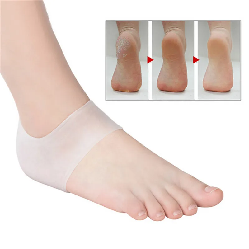 

1 Pair Unisex Silicone Foot heel Protection Kits Relieve Heel Pain Crack Chapped Sets of Socks Foot Care