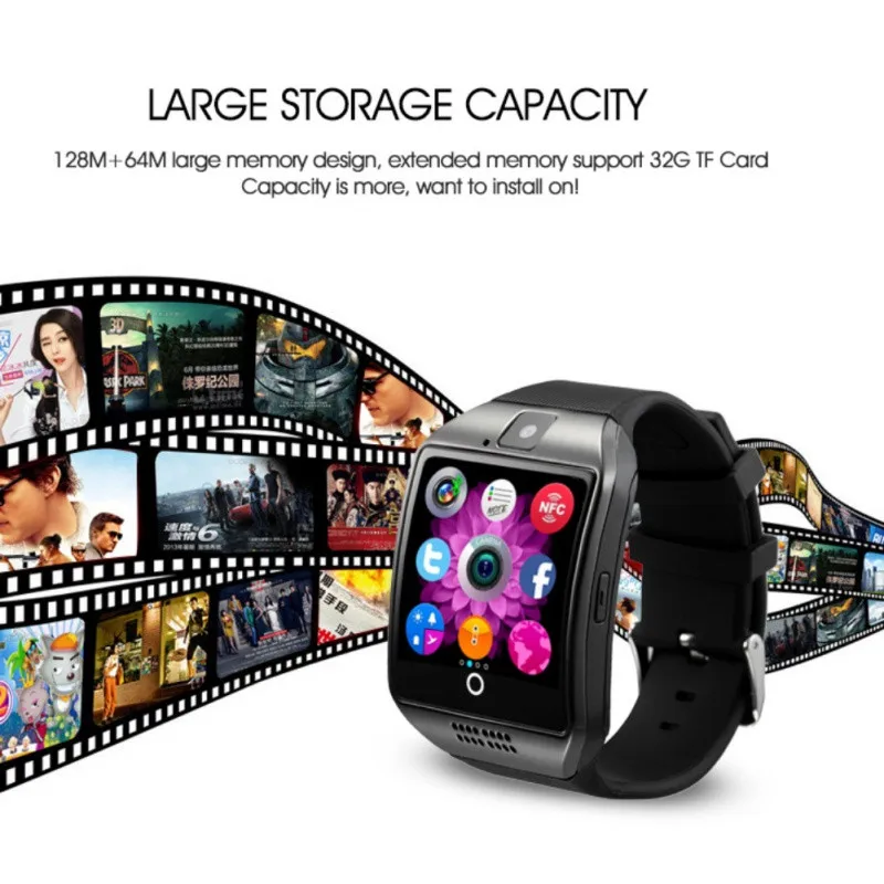 Smart Watch with Touch Screen Camera Support TF SIM Card Bluetooth Q18 Smartwatch smartphone for kids women men gift lordzmix (1)