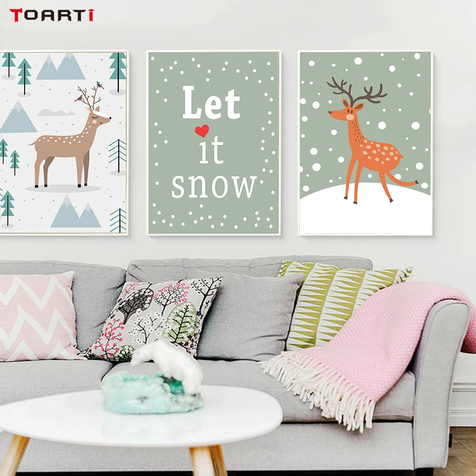 Christmas Wall Art Posters And Prints Canvas Painting (2)