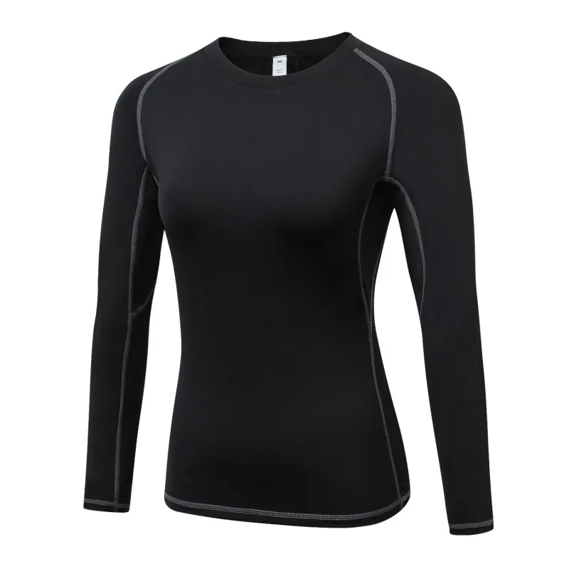 

Women Gym Compression Under Base Layer Tops Long Sleeve Quick Dry Sport T-Shirt