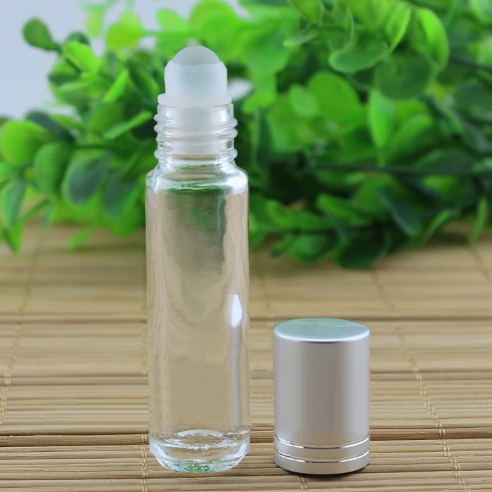 Download 10ml glass bottle with ( glass ball ) roll on matte silver ... Yellowimages Mockups