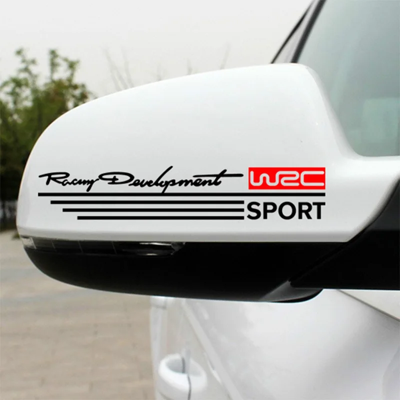 

50 Pairs Customization WRC Racing Rearview Mirror Stickers Decal Car-Styling For Ford VW Citroen PEUGEOT MITSUBISHI TOYOTA