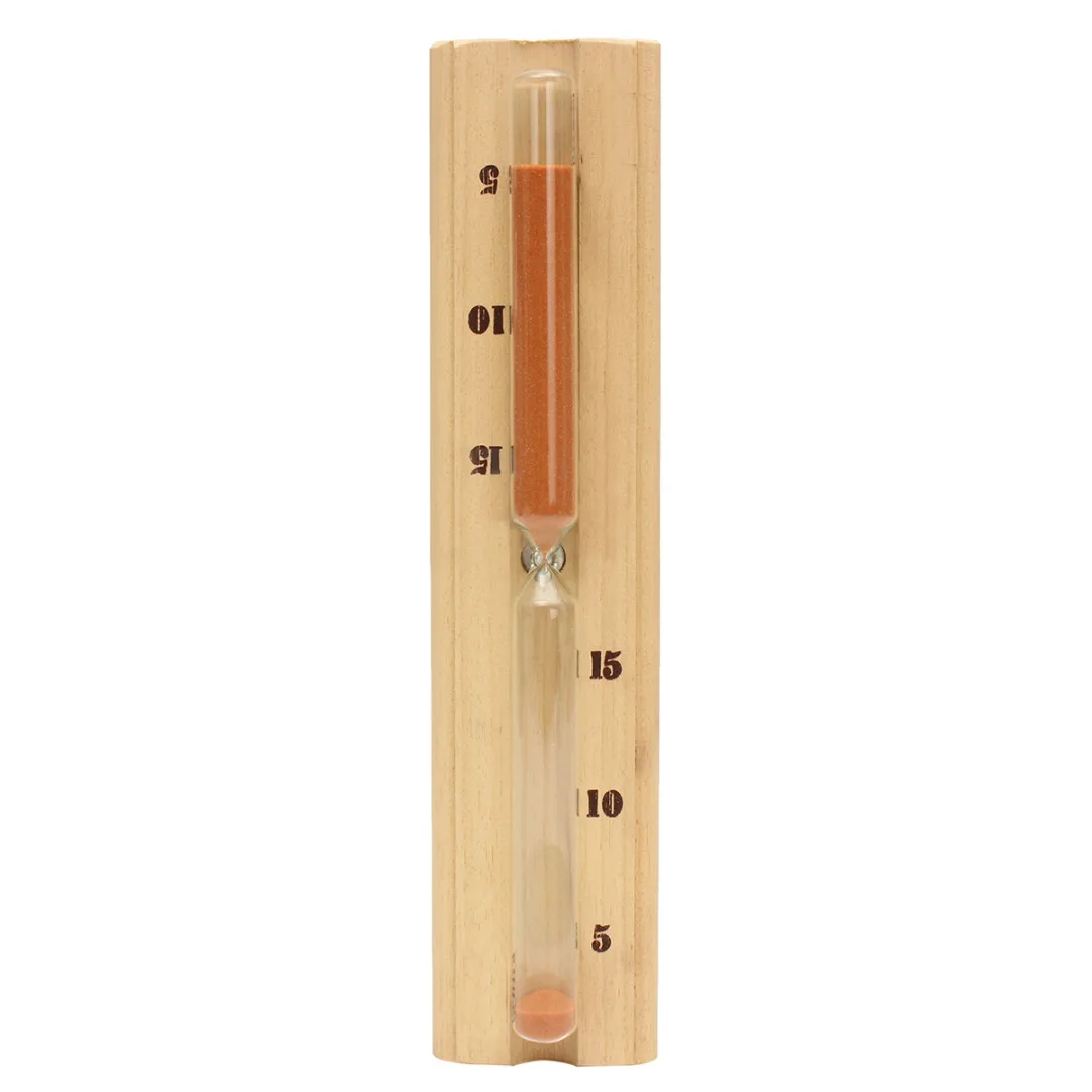 1 x Pine Wood 140º C Sauna Thermometer 15 Minutes Hourglass Sand Timer Clock Bath