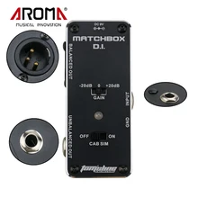 AROMA AMX-3 MATCHBOX D.I. Transfer Guitarra Guitar or Bass Signal to Audio System Mini Analogue Effect Pedal