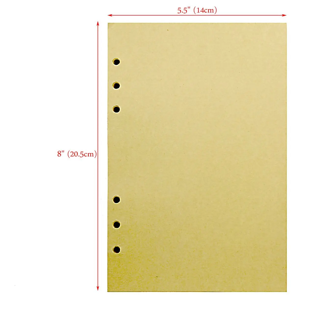 

Junetree steel Traveler's Notebook 6-Ring Binder include screw and Kraft refill papers