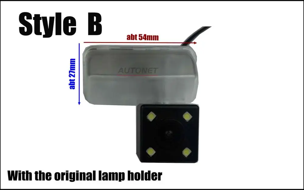 JiaYiTian Автомобильная камера заднего вида для Тойота Королла 2007 2008 2010 2011 2012 2013 CCD Ночное видение резервного копирования камеры номерной знак - Название цвета: Style  B
