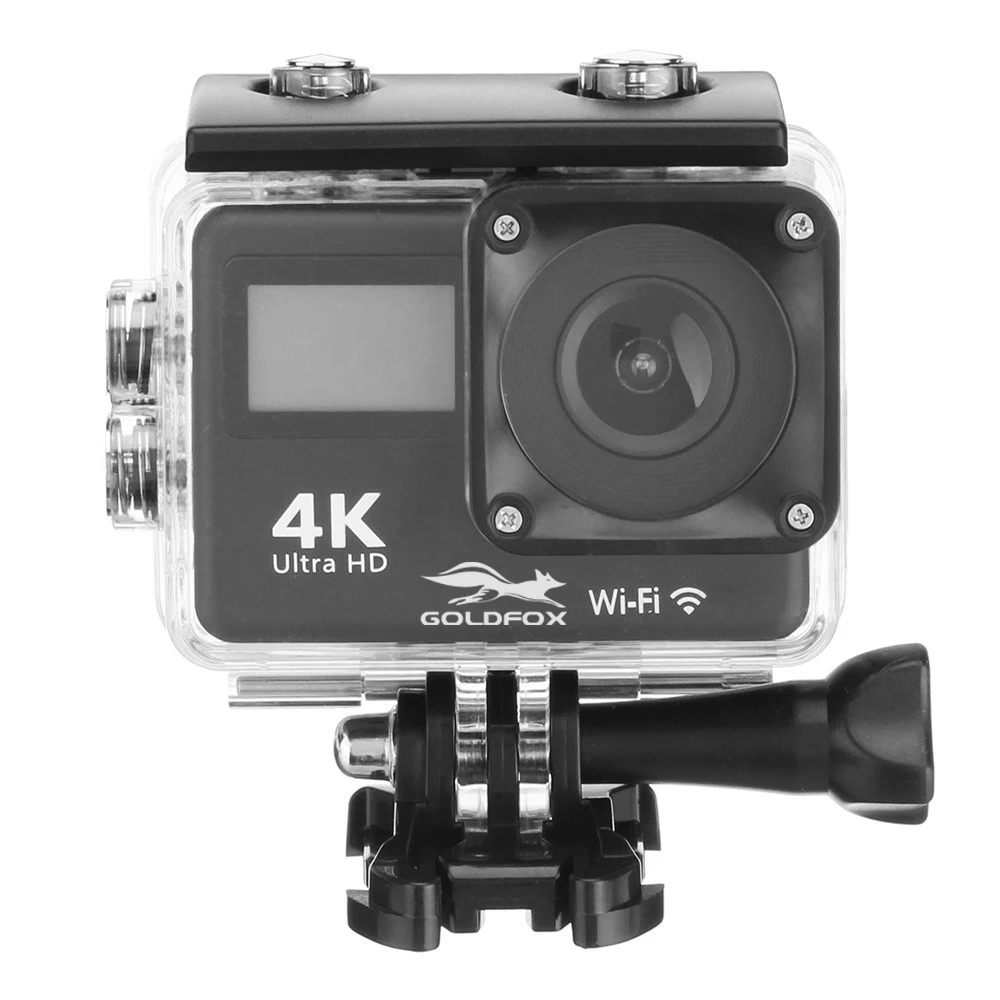 Goldfox Mini 4K Экшн-камера wifi 2," сенсорный экран Full HD 1080 P/30fps мини шлем Водонепроницаемая Спортивная DV камера с дистанционным управлением