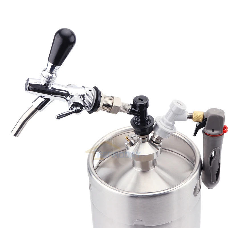 Homebrew 5L мини бочонок пивной Ворчун копья с смесителем CO2 инжектор Премиум 304