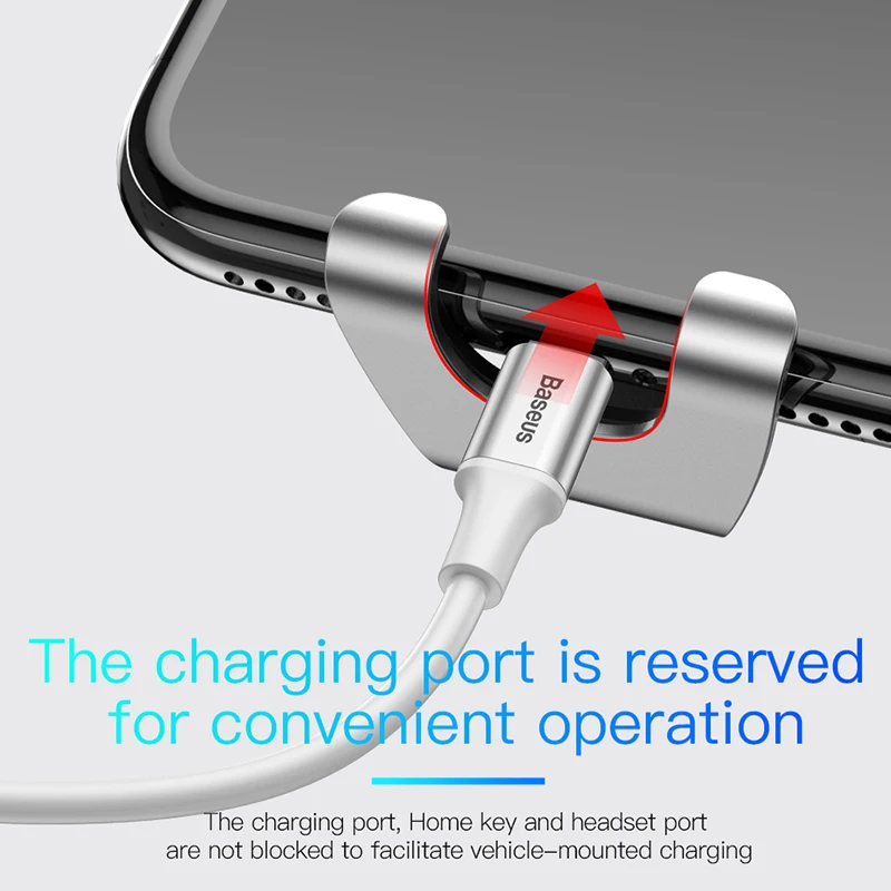  Baseus Car Phone Holder for iPhone Samsung Mobile Phone Holder Stand Metal Gravity Air Vent Mount G