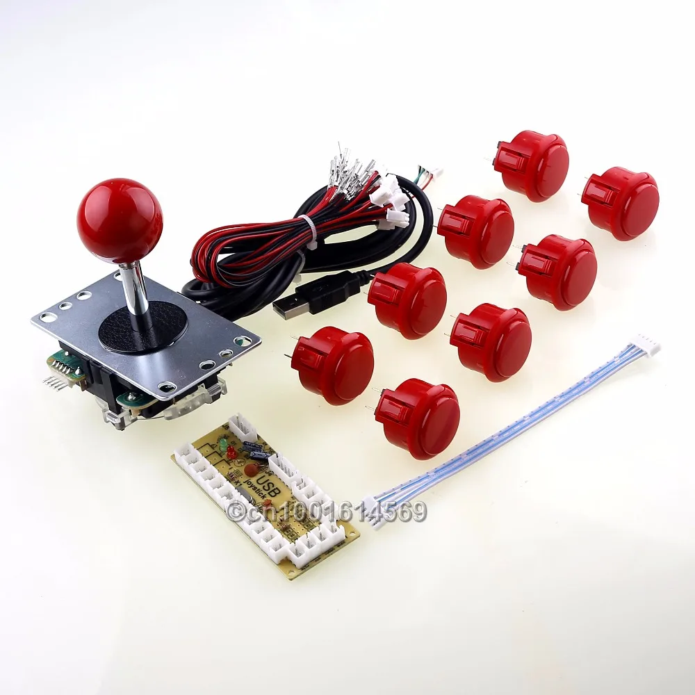 

Arcade DIY Kit Parts PC Encoder To Genuine Sanwa 5 Pin Joystick Wire & 8 X Sanwa Arcade Buttons To Raspberry PI Retropie Project