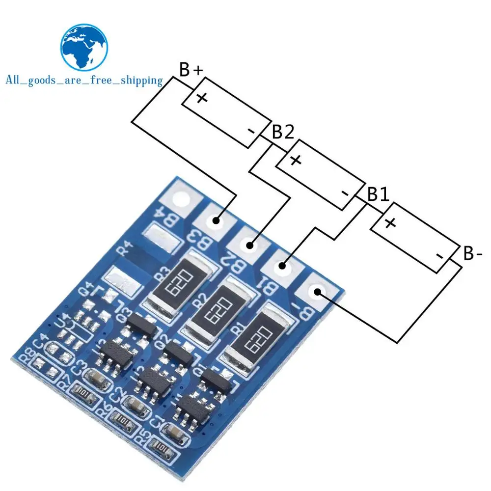 TZT 3S 4 2 v литий ионный lipo балансировочная плата полная зарядка аккумулятора