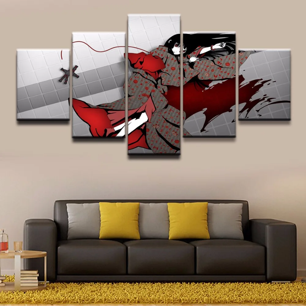 HD Print Poster Canvas Wall Art Home Decor 5 Pieces Anime Death Note Jigoku Shojo Paintings Living Room Modular Picture Framewok | Дом и сад