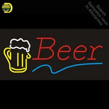 Неоновая вывеска для пива, дискотека, Настоящая стеклянная трубка, пивной бар, паб, ресторан, вывеска, дисплей для магазина, декоративный светильник для магазина, вывески 17*14"