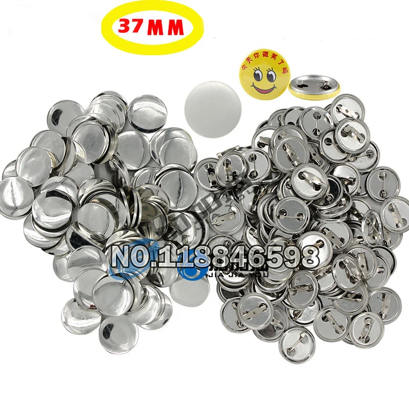 

Professional 37mm 100 Sets All Steel Badge Button Maker Pin Back Metal Pinback Button Supply Materials