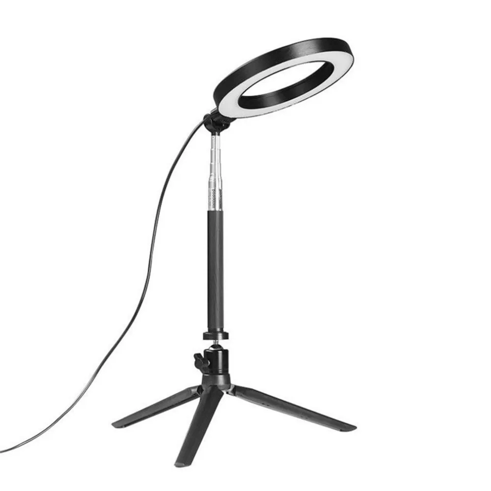 Профессиональный светодиодный светильник для фтографии с регулируемой яркостью, кольцевой светильник для студийной камеры, фото-и видеосъемка, селфи-палка