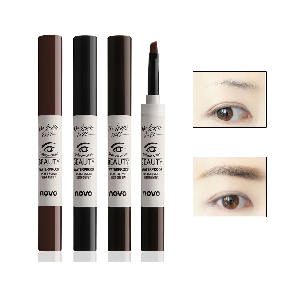 

NOVO Eyebrow Cream Gel Make Up Waterproof Eye Brow Gel Long-lasting Natural Makeup Pencil Eyebrow Enhancer With Brush 3 Colors