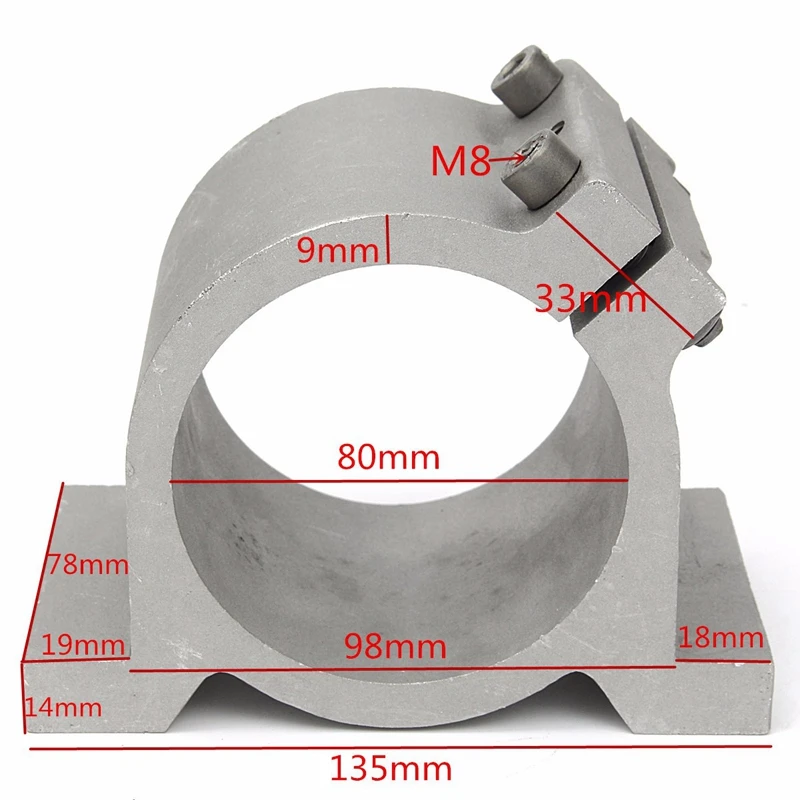 Sliver 80mm Diameter Spindle Motor Mount Bracket Clamp For CNC Engraving Machine Wholesale Price 80mm Spindle Mount Sliver 80mm Diameter Spindle Motor Mount Bracket Clamp For CNC Engraving Machine Wholesale Price 80mm Spindle Mount